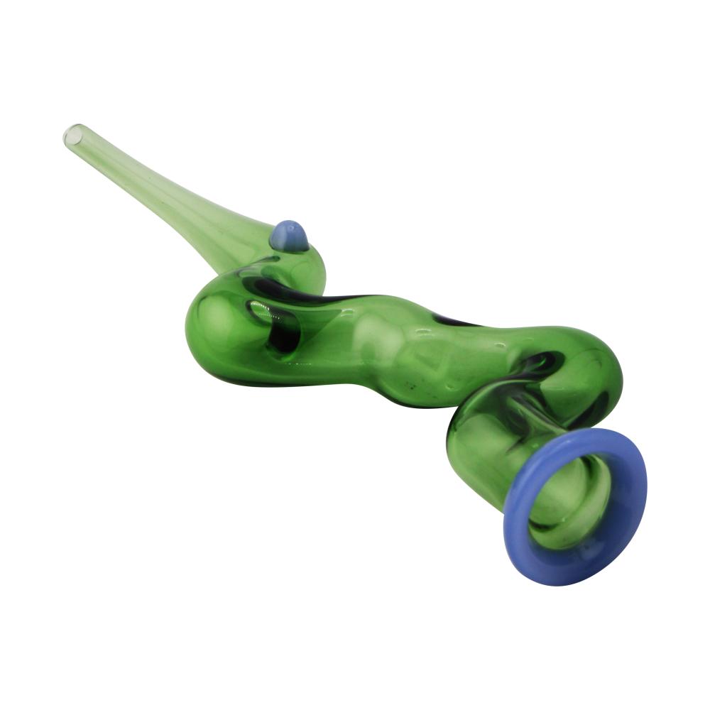 Zig Zag Glass Nectar Collector-Green