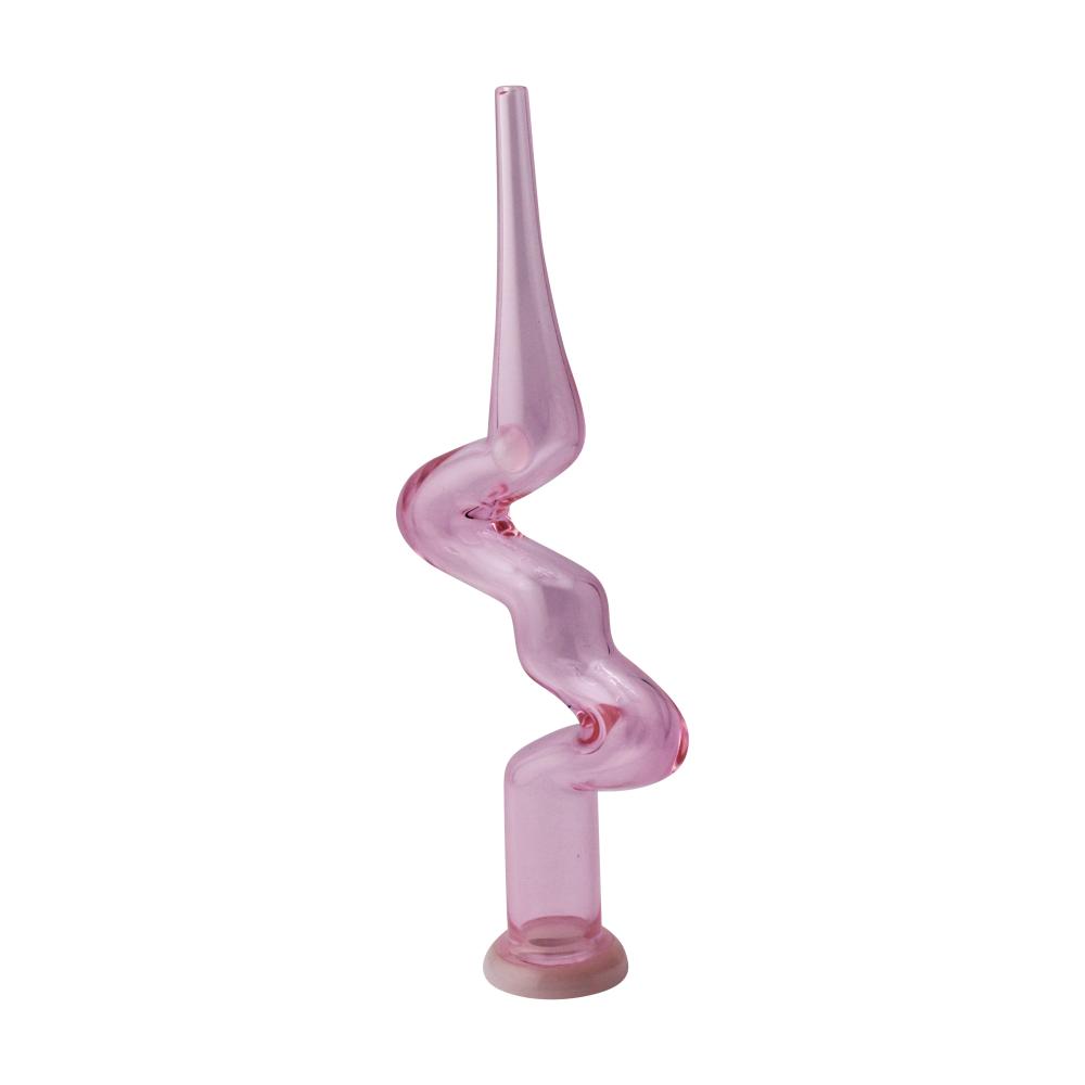 Zig Zag Glass Nectar Collector-Pink