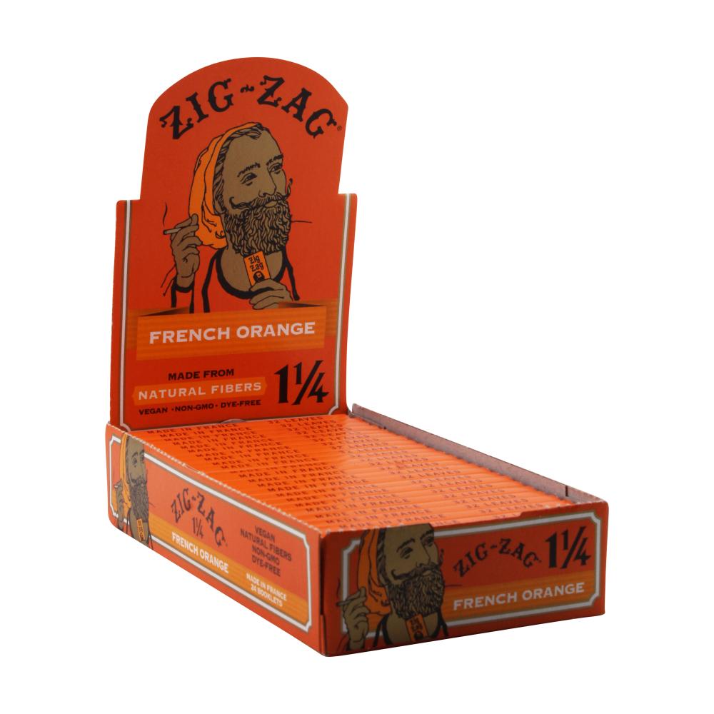 Zig-Zag Orange Rolling Papers 1 1/4 Box 24