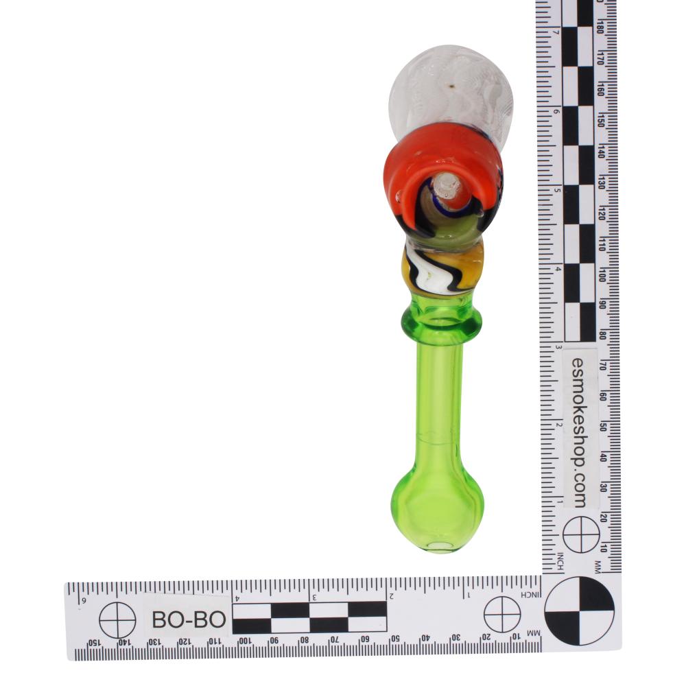 Zircon Glass Hand Pipe-Yellow Green