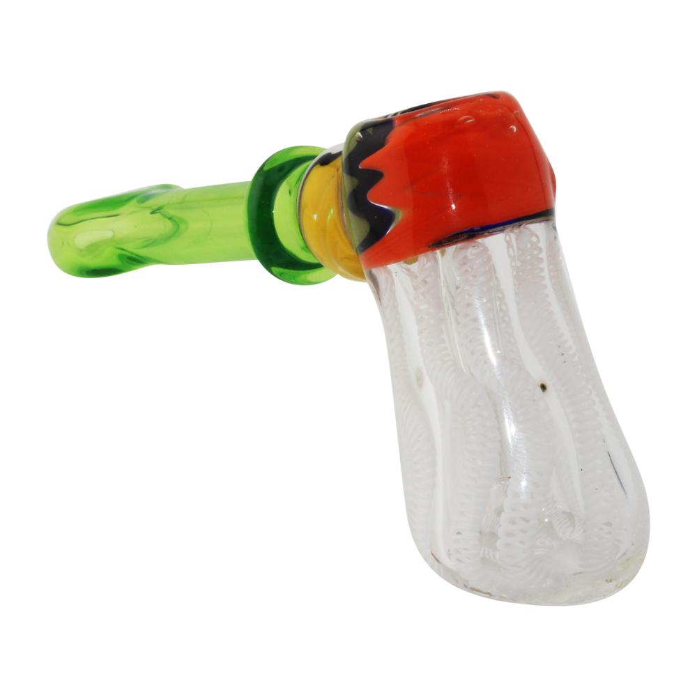 Zircon Glass Hand Pipe-Yellow Green